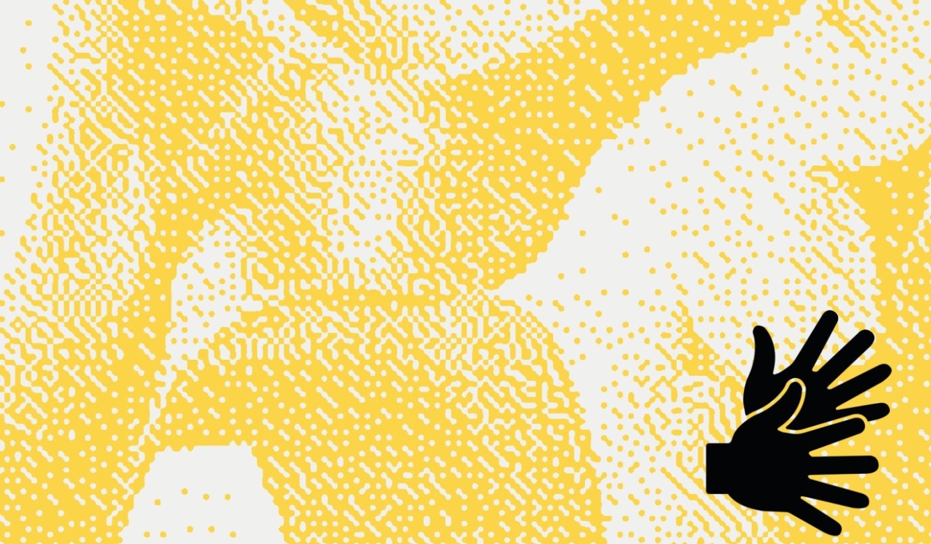 Illustration eines Schwarmes mit Gelbtönen