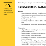 Bild Stellenausschreibung Kulturvermittler:in