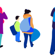 Grafik von Schutzsuchenden